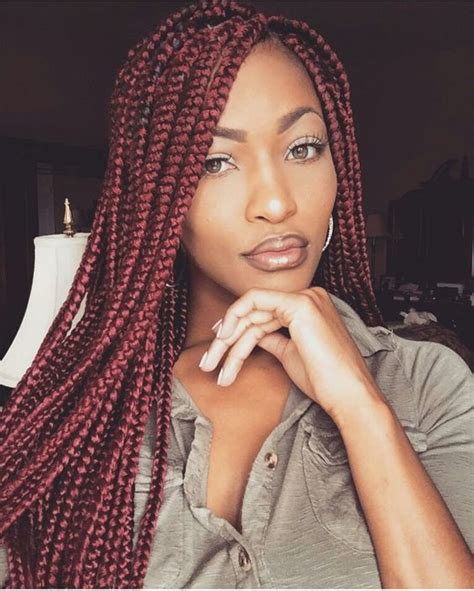 red box braids hairstyles|51 Red Box Braids Hairstyles That You Can Do On Your Own